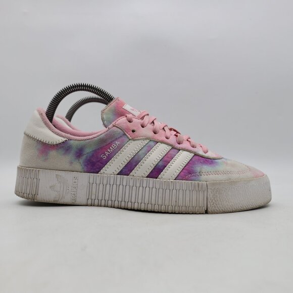 Adidas Sambarose Samba Pink Purple Tie Dye Women's US Size 8.5 Sneakers Shoes - Picture 1 of 9